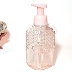 PINK FLORAL Glass Foaming Hand Soap Dispenser